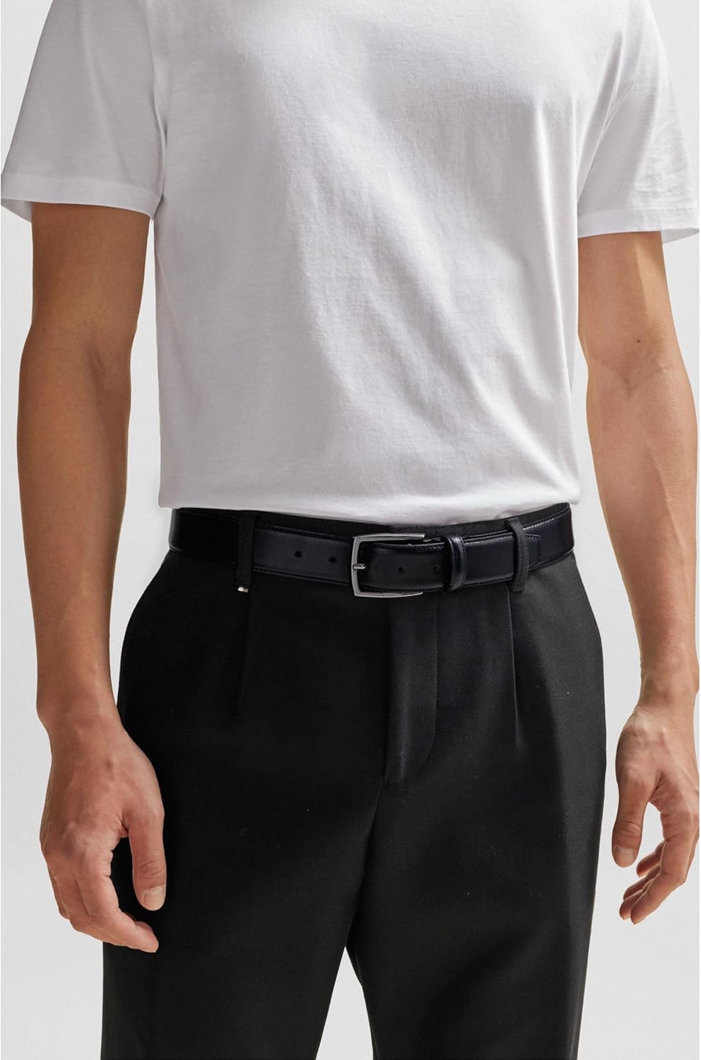 BOSS Herren Gürtel, 85 Black1