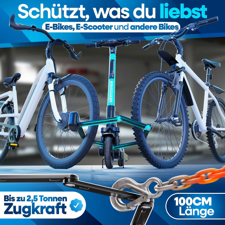 NEXTCOVER® NEU Faltschloss Fahrrad FoldPro - Das Original - mit SteelSecure-Technologie 2.0 I Robust