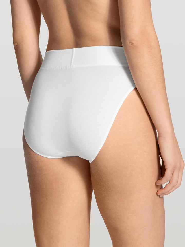 CALIDA Elastic Duopack Slip Damen, im Doppelpack, high Waist 32-34 Weiss, 32-34 Wei&#xDF;