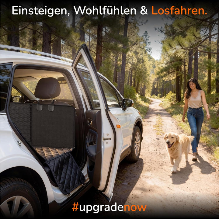 Upgrade4cars Hundedecke Auto Rückbank Wasserdicht & Gepolstert | Hunde Autositz Schondecke | Rücksit