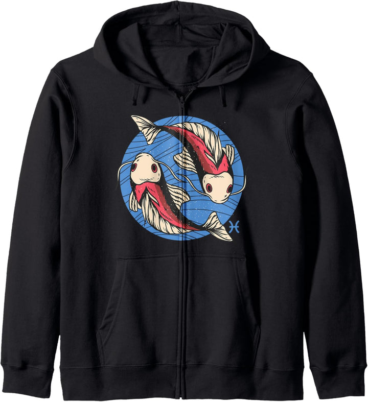 Fische Tierkreiszeichen Horoskop Astrologie Fisch Symbol Kapuzenjacke