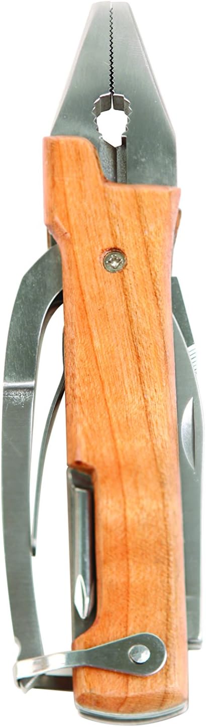 Kikkerland KKCD504 Multifunktionswerkzeug, Holzgriff Holzzange, Holzzange