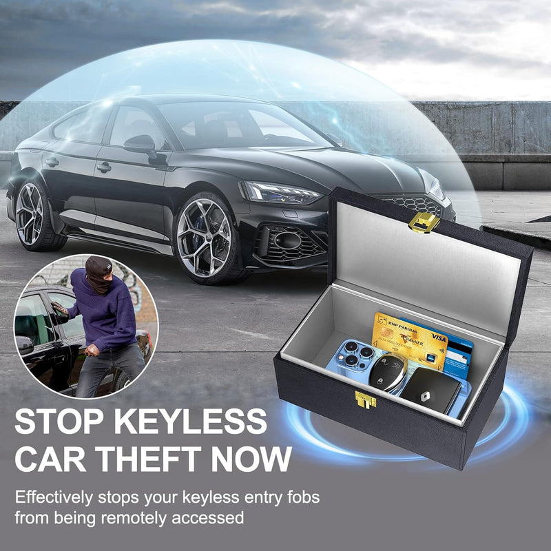 Samfolk Keyless Go Schutz Autoschlüssel Box & 2 Faraday Bag, Faraday Box Strahlenschutz Keyless Go S