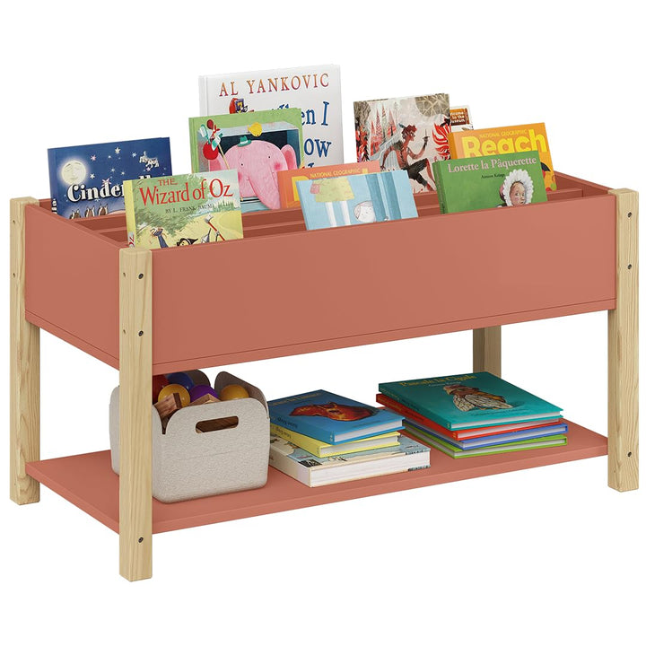 Bellabino Teme Bücherregal Kinderzimmer – Kinderbücherregal mit 4 Fächern – Montessori Bücherregal m