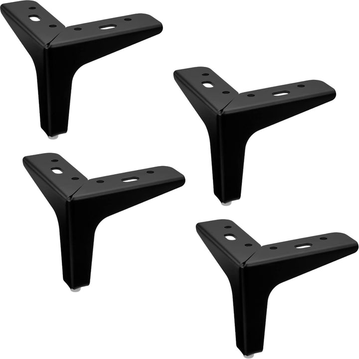 SOTECH 4er Set Möbelfüsse Victor-NANNARP Höhe 100 mm schwarz matt Sockelfüsse Möbelbein Schrankfüsse