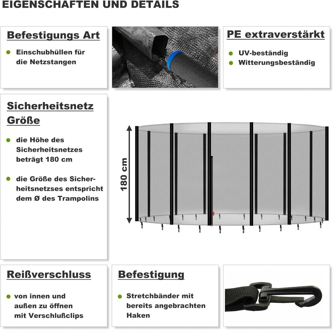 Baunsal® Trampolin Sicherheitsnetz Ø 457