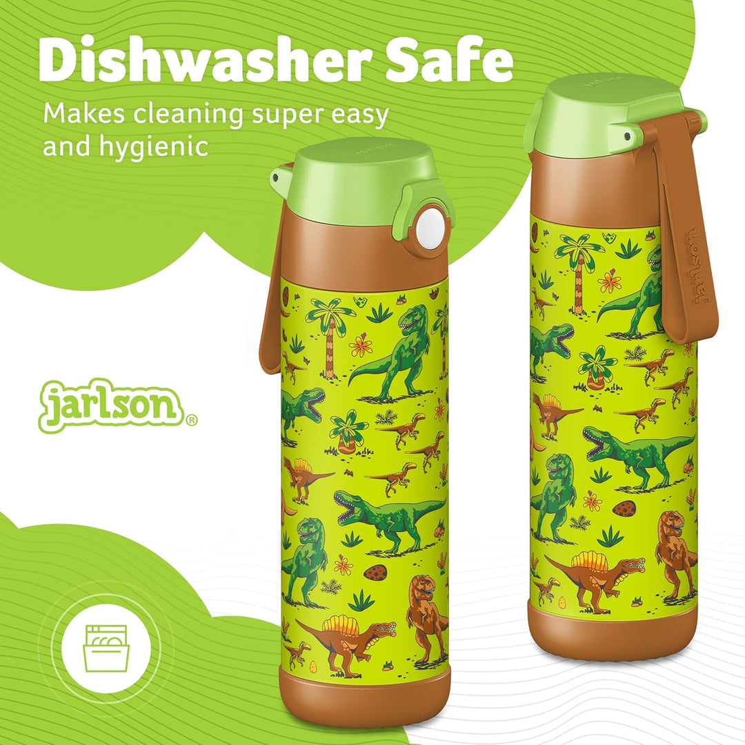 Jarlson® Trinkflasche Kinder Edelstahl MALI [THERMOSFLASCHE] - Kindertrinkflasche Auslaufsicher - Th