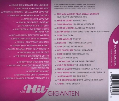Die Hit Giganten-Herzschmerz Hits, Audio-CD