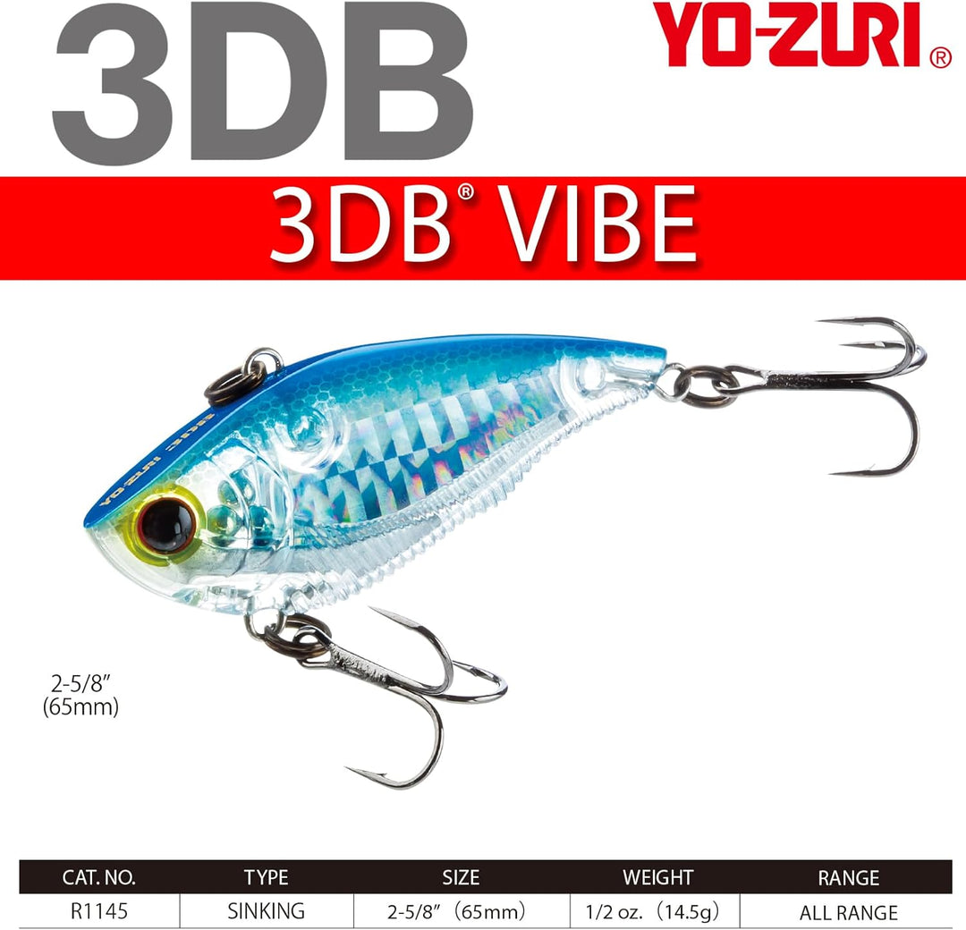 Yo-Zuri 3DB Vibe sinkender Köder 2-1/2-Inch Prism Ayu, 2-1/2-Inch Prism Ayu