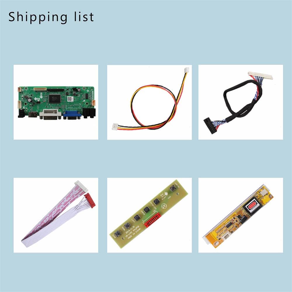 VSDISPLAY HDMI VGA DVI Audio Controller Karte für 15,6" LP156WH1 LTN156AT01 N156B3 B156XW01 1366x768