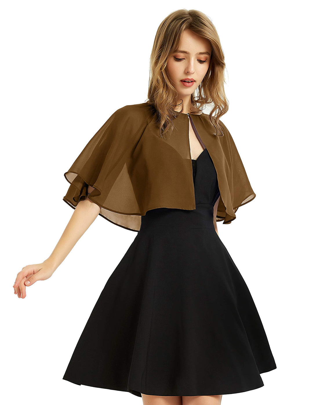 BUCUXE Weicher Chiffon-Schal für Damen, für Abendkleid, Hochzeit, Umhang, Bolero, Überwurf Einheitsg