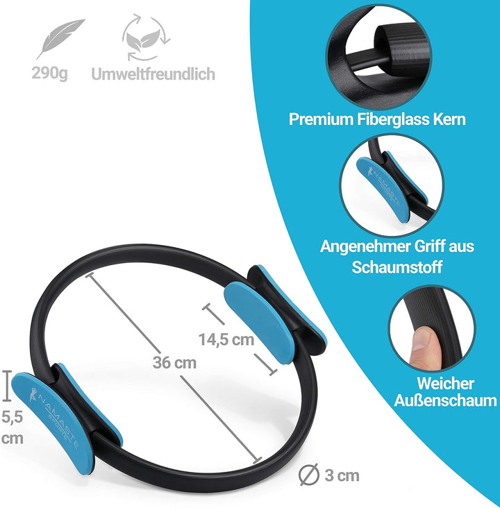 Pilates Ring Multifunktions Fitness Trainer mit Dual-Grip I Pel Pilatesring für Bauch, Beine, Po Übu