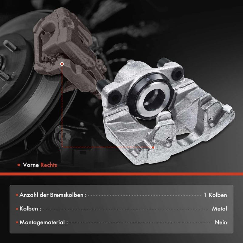 Frankberg Bremssattel Bremszange Vorne Rechts Kompatibel mit Croma 194 1.8L-2.2L 2005-2011 Signum 1.