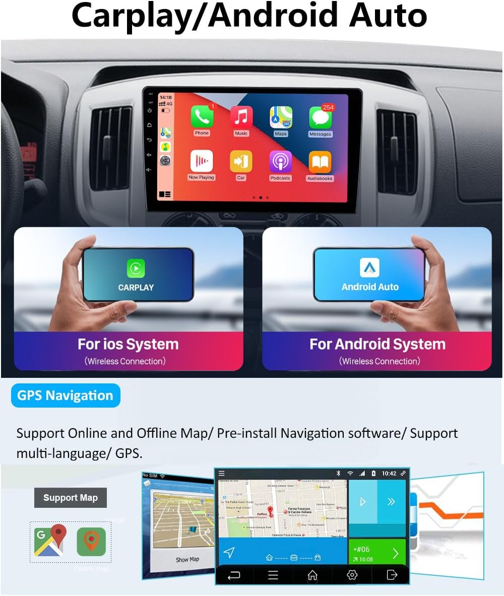 9" HD Android Auto GPS Radio Navigator Carplay Replacement for Skoda Citigo E-Citigo AA NF1 NE1 RCD2