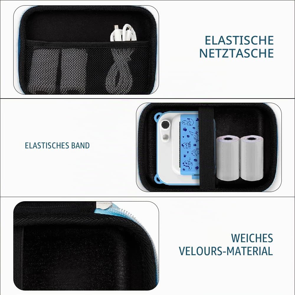 Leayjeen Kinderkamera Sofortbildkamera Tasche Schutzhülle kompatibel mit uleway/Hiievpu/NUOTUN/GREEN
