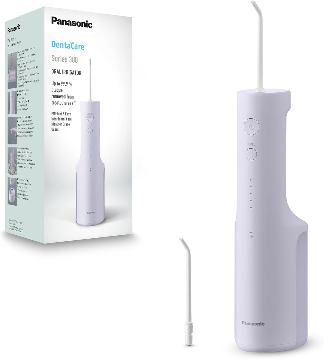 Panasonic Series 300 Munddusche EW-DJ26-V303, Munddusche für Zähne, 200 ml, IPX7, 2 normale Düsen, 5