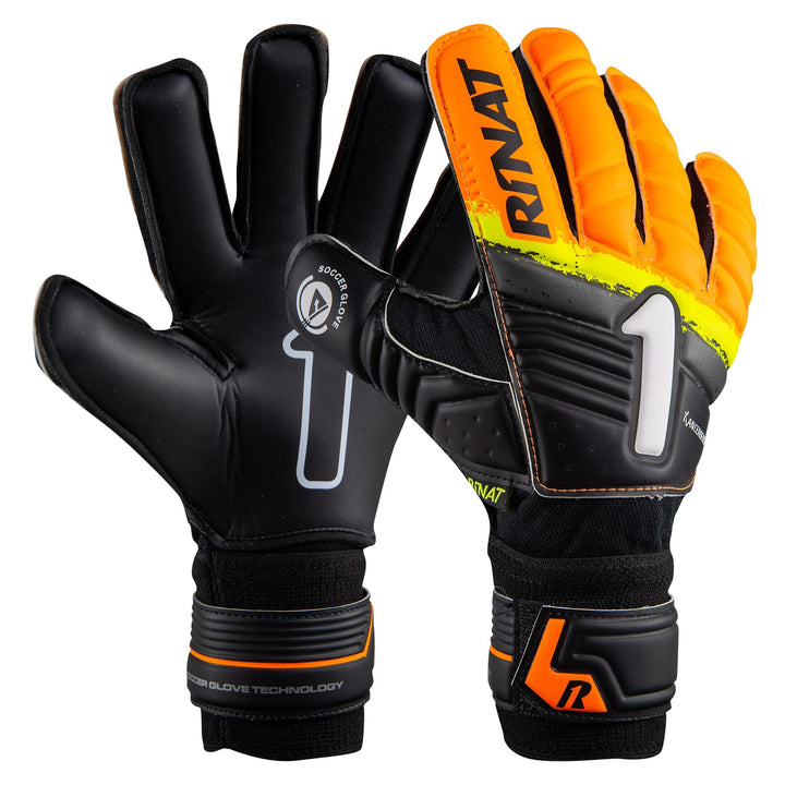Rinat Kinder Kancerbero Invictus Basico Torwarthandschuh 4 Orange / Gelb / Schwarz, 4 Orange / Gelb