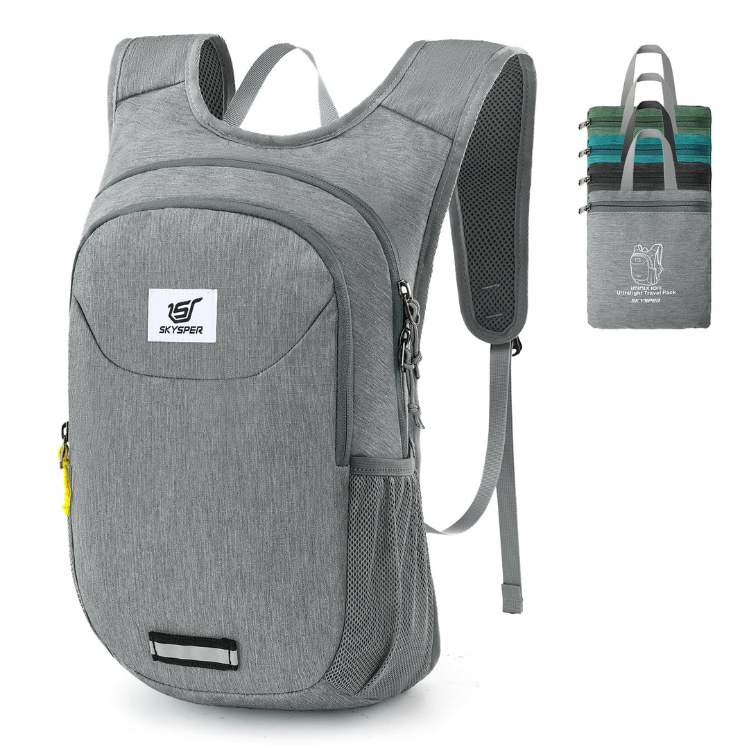 SKYSPER Faltbarer Rucksack 10L Ultraleicht Tagesrucksack Daypack Wanderrucksack Klein Outdoorrucksac