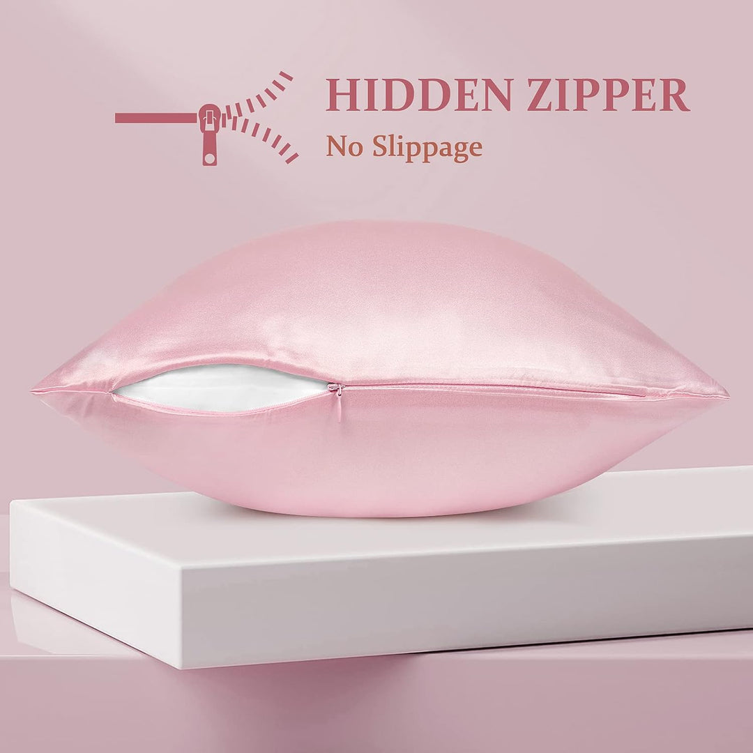 LULUSILK Kissenbezug für Haare und Haut, 100 % reine Seide, 16 Momme mit verdecktem Reissverschluss,