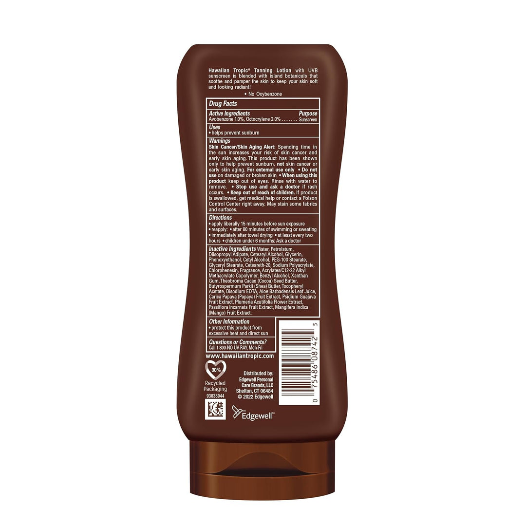 Hawaiian Tropic Tanning Lotion SPF#4 235 ml (Sonnenschutzmittel) LSF 4 236 ml (1er Pack), LSF 4 236