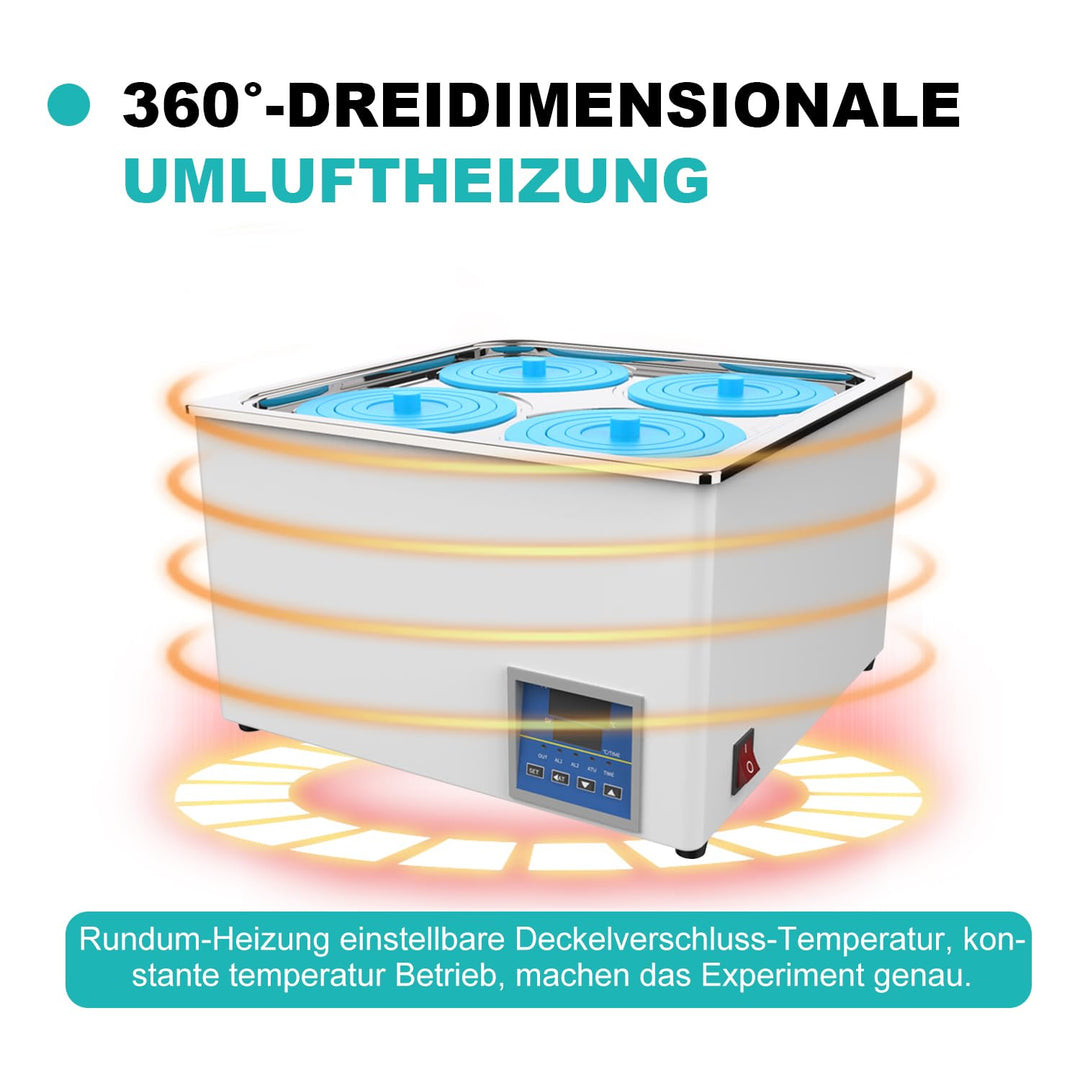 JOANLAB Laborbäder Wasserbäder 12L RT-100 °C with Timer Function Digital Thermostatic Wasserbad Wate