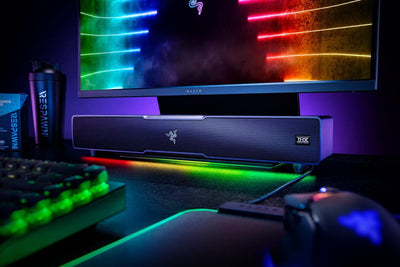 Razer Leviathan V2 - PC-Gaming-Soundbar Schwarz & Goliathus Extended Chroma - Extra grosse weiche XX