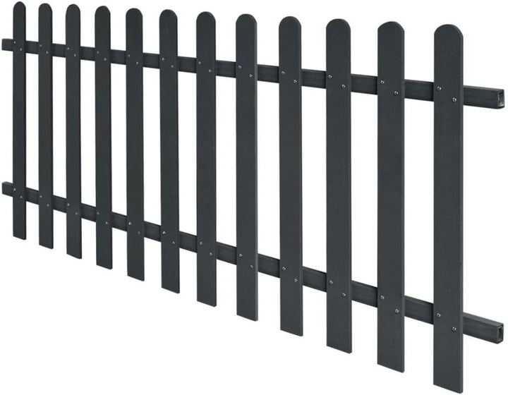 Festnight WPC Lattenzaun Gartenzaun Zaun 200 x 80 cm Grau