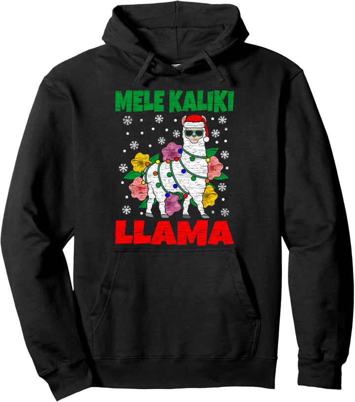 Mele Kaliki Llama Lustige Hawaii-Weihnachten Pullover Hoodie