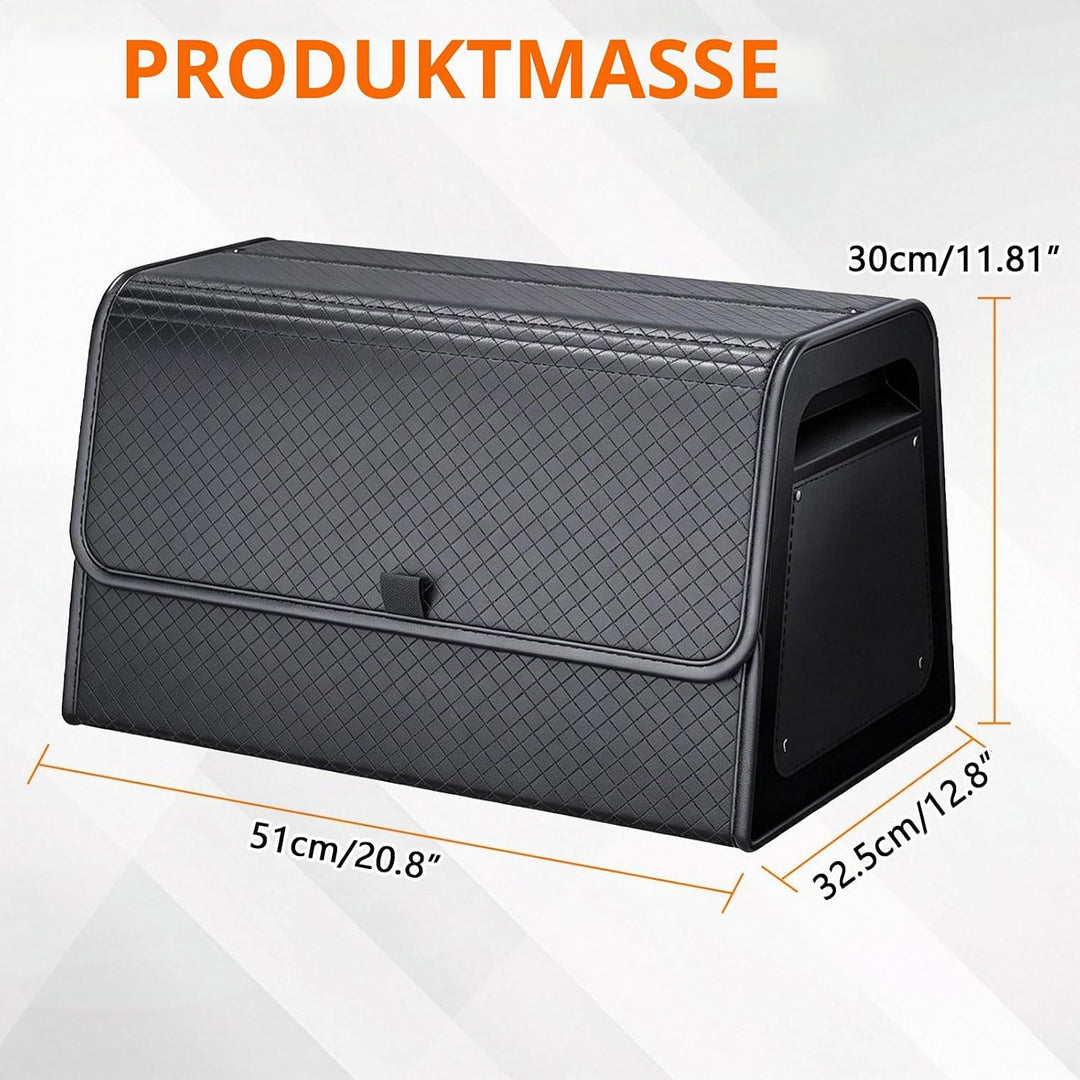 Auto Kofferraum Organizer Auto Tasche Kofferraum mit Deckel PU-Leder& PP-Wabenplatte mit Schrauben b