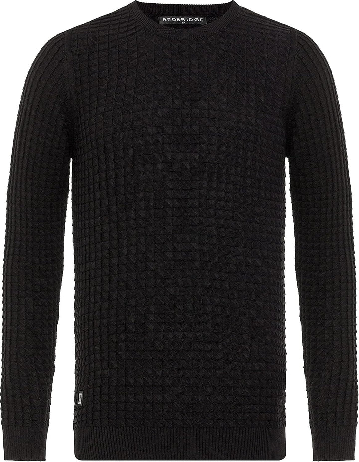 Redbridge Herren Strickpullover Pullover XL Schwarz, XL Schwarz