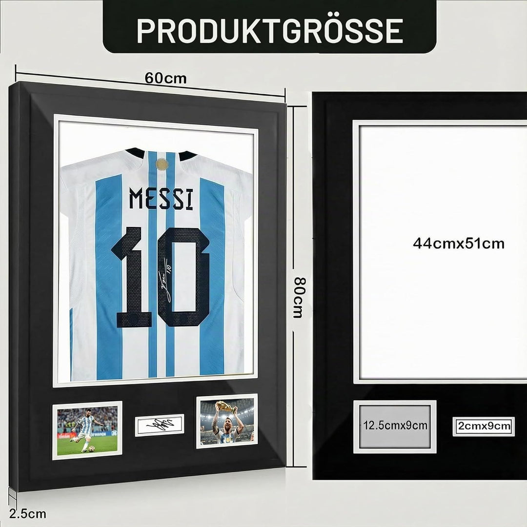 Fussballtrikot-Rahmen 60 x 80 cm – Aluminium-Legierung, Sport-Trikot-Display-Rahmen, DIY-Trikot-Rahm