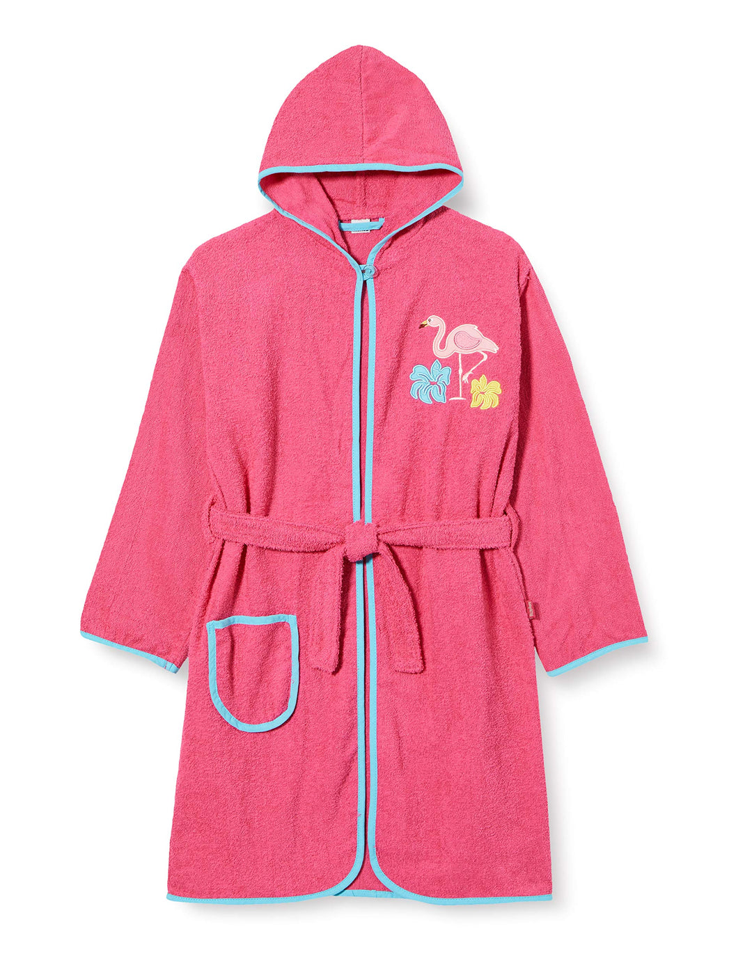 Playshoes Unisex Kinder Frottee-Bademantel Morgenmantel 122-128 Flamingo, 122-128 Flamingo