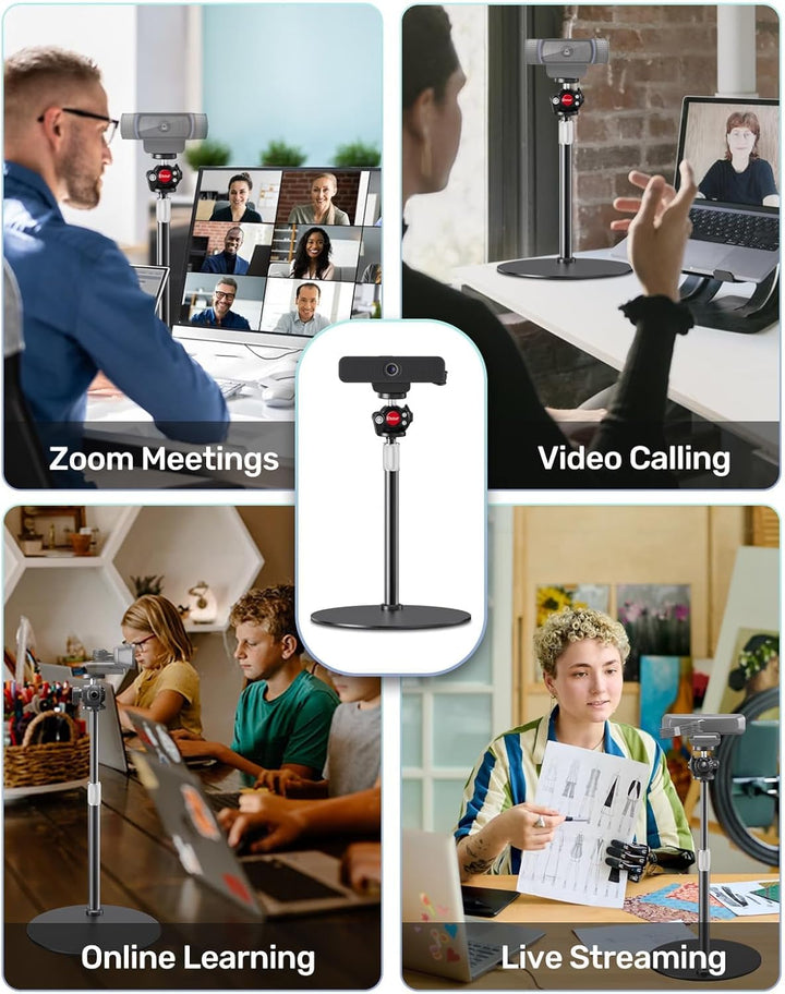 Webcam Ständer Schreibtisch Ständer 360° Kugelkopf Webcam Stativ für Logitech C922 C930e C920 C615 C