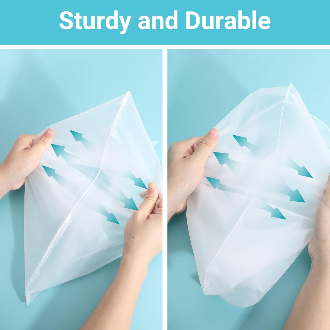 Reisebeutel, 50 Stück Zip Beutel Kleidung, 40 * 35cm Plastikbeutel Verschliessbar für Kleidung, Zip-
