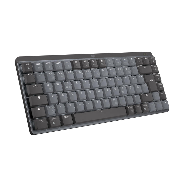 Logitech MX Mechanische kabellose Mini-Tastatur mit Beleuchtung, Taktile leise Tasten, Hintergrundbe