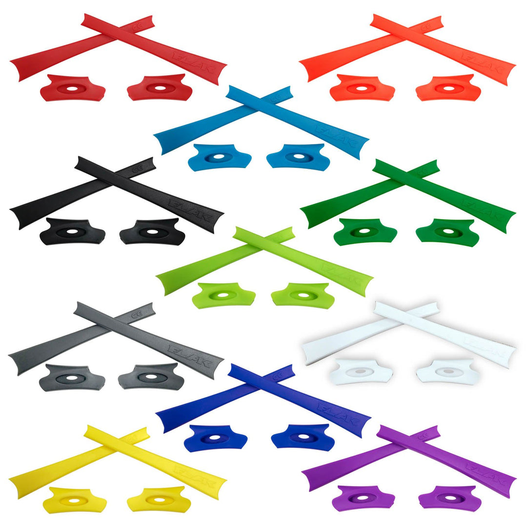 HKUCO Replacement Rubber Kit For Oakley Flak Jacket/Flak Jacket XLJ Sunglass 11 Colors, 11 Colors