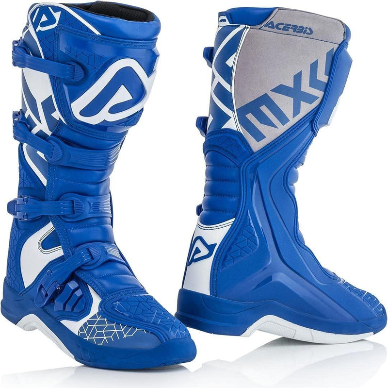 Acerbis Mens Stivale X-Team Blu/Bianco T.46 Motorcycle Boot 42 EU Blu Bianco, 42 EU Blu Bianco