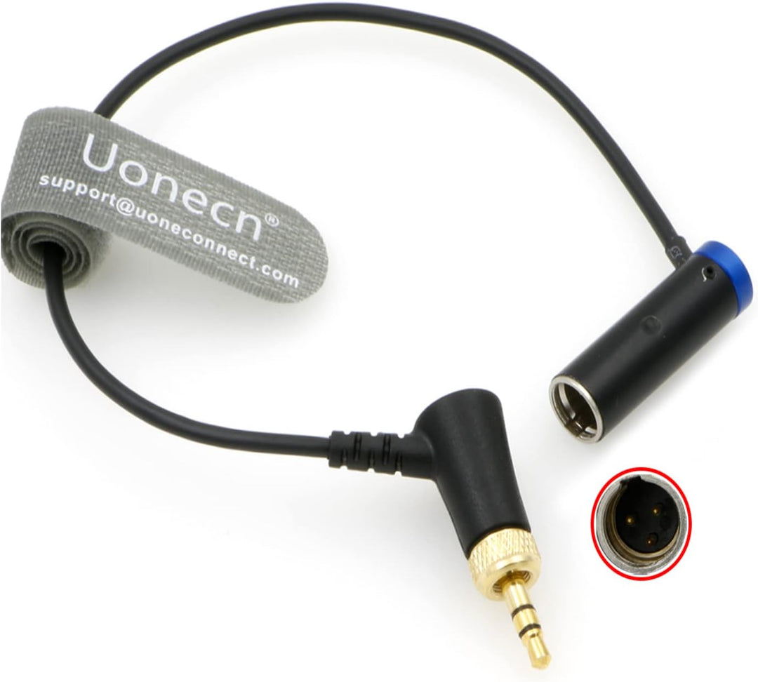 Uonecn Mini-XLR-3-Pin-Stecker auf Rechtwinklig Verriegelbares TRS-3,5-mm-Audiokabel mit Niedrigem Pr