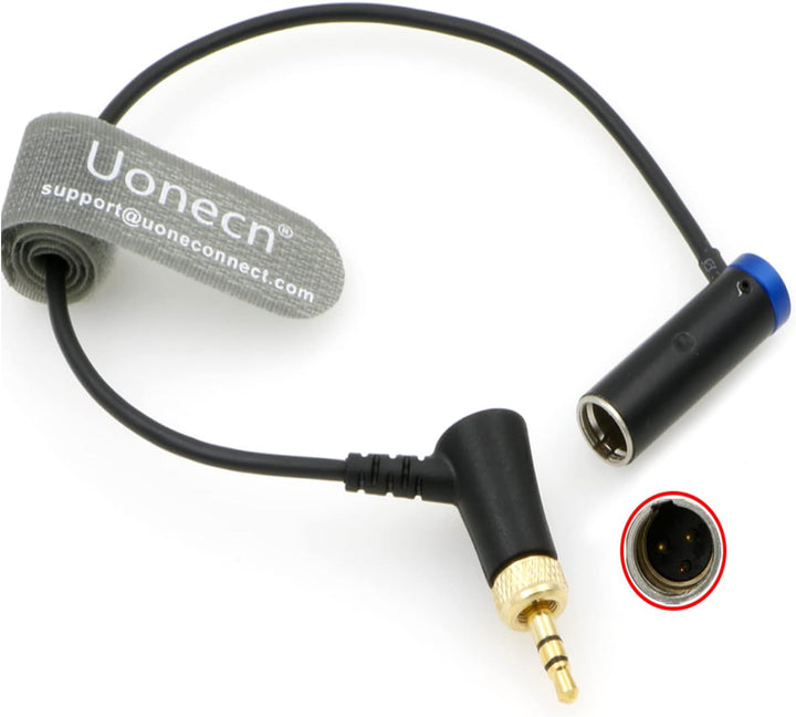 Uonecn Mini-XLR-3-Pin-Stecker auf Rechtwinklig Verriegelbares TRS-3,5-mm-Audiokabel mit Niedrigem Pr