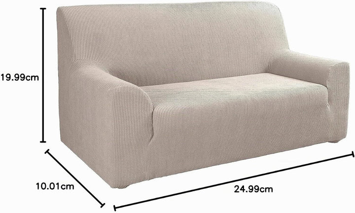 Tural Elastischer Sofabezug Valeta. Sofaüberwurf, Beige, 3 Sitzer (180-230cm) 3 Sitzer (180-230cm) B