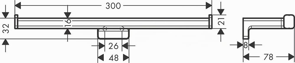 hansgrohe Doppel-Toilettenpapierhalter AddStoris, Doppelpapierrollenhalter Mattschwarz, 2 Rollen 2 R