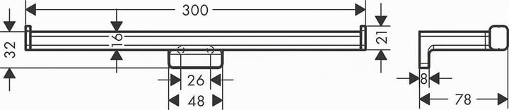 hansgrohe Doppel-Toilettenpapierhalter AddStoris, Doppelpapierrollenhalter Mattschwarz, 2 Rollen 2 R