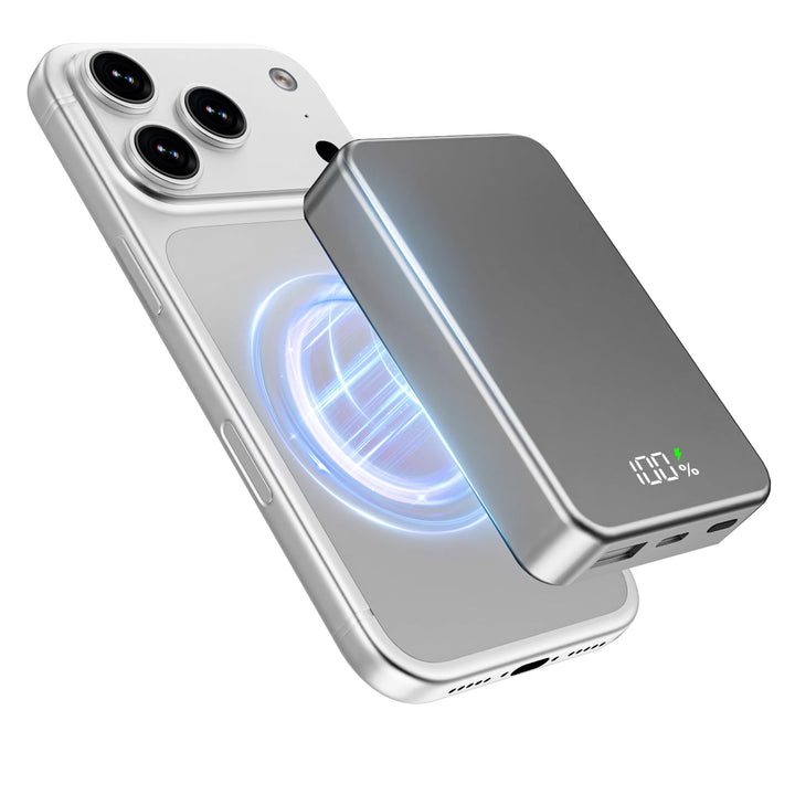 Magnetische Wireless Powerbank 26800mAh für Magsafe Power Bank Tragbares Ladegerät 20W PD Aluminiuml