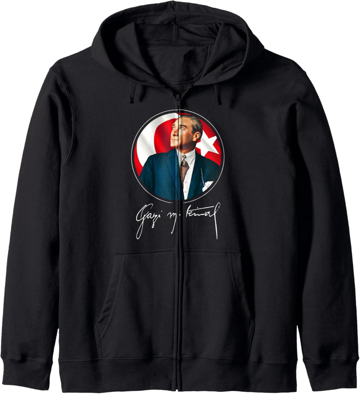 Gazi Mustafa Kemal Atatürk Imza Signature Atatürk Kapuzenjacke