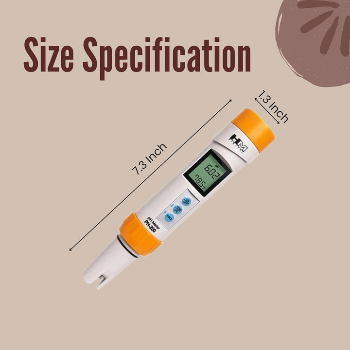 HMD ph-200 Digital Professional Wasserdicht 0–14 pH & Temperatur Meter