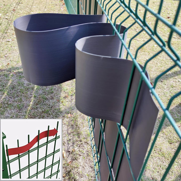 NAIMORUI 10 Stück Hart PVC Sichtschutzstreifen für Doppelstabmatten, 252,5 X 19 cm Sichtschutzstreif