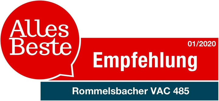 ROMMELSBACHER Vakuumierer VAC 485 - Absaugleistung 15 Liter/Min., Einhand-Bedienung, für Langzeitbet