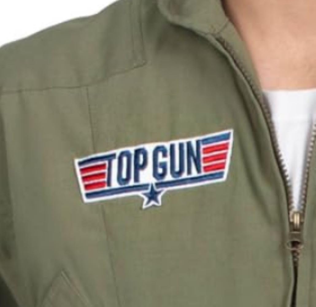 LEG AVENUE Herren Top Gun Flight Suit Costume Kost me in Erwachsenengr e, Khaki/Grün, XL EU XL Khaki