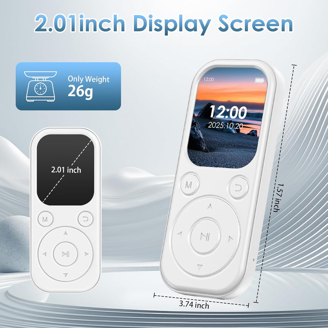 64 GB MP3-Player mit Bluetooth 5.3, tragbarer Musik-Player mit HiFi-Klangqualität und FM-Radio, 300