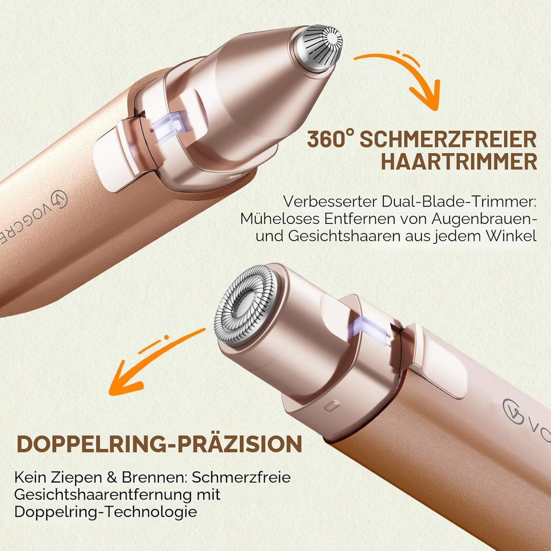 VG VOGCREST Gesichtshaarentfernung: 2-in-1 praktischer Gesichtsrasierer – ein effizientes Beauty-Too